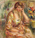 Pierre-Auguste Renoir Andree in a Pink Dress, 1917 oil painting reproduction