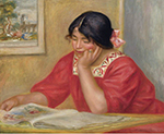 Pierre-Auguste Renoir Leontine Reading, 1909 oil painting reproduction