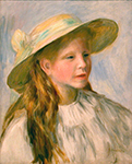 Pierre-Auguste Renoir Little Girl with a Hat (Jeune Fille au Chapeau), 1894 oil painting reproduction
