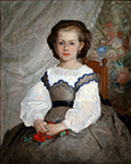 Pierre-Auguste Renoir Mademoiselle Romaine Lacaux, 1864 oil painting reproduction