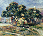Pierre-Auguste Renoir Medlar Trees, Cagnes, 1908 oil painting reproduction