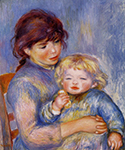 Pierre-Auguste Renoir Motherhood (also known as Child with a Biscuit)- 1887 oil painting reproduction