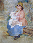 Pierre-Auguste Renoir Motherhood (also known as Woman Breast Feeding Her Child) 01, 1886 oil painting reproduction