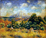 Pierre-Auguste Renoir Mount Sainte-Victoire, 1889 oil painting reproduction