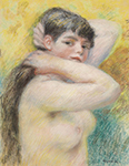 Pierre-Auguste Renoir Nude Arranging Her Hair, 1885 oil painting reproduction