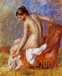 Pierre-Auguste Renoir Nude in an Armchair, 1895-1800 oil painting reproduction