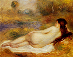 Pierre-Auguste Renoir Nude Reclining on the Grass, 1890 oil painting reproduction