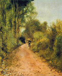 Pierre-Auguste Renoir On the Path, 1872 oil painting reproduction