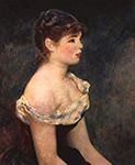Pierre-Auguste Renoir Portrait of a Young Girl, 1880-90 oil painting reproduction