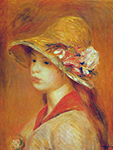 Pierre-Auguste Renoir Portrait of a Young Girl, 1884-85 oil painting reproduction