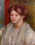 Pierre-Auguste Renoir Portrait of a Young Woman - 1883 - 1887 oil painting reproduction