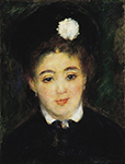 Pierre-Auguste Renoir Portrait of a Young Woman in Black, 1875-76 oil painting reproduction