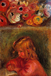Pierre-Auguste Renoir Portrait of Coco and Flowers - 1905 oil painting reproduction