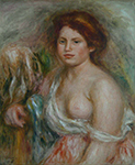 Pierre-Auguste Renoir Portrait of Model with Naked Bust, 1916 oil painting reproduction