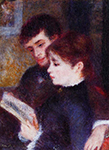 Pierre-Auguste Renoir Reading Couple (also known as Edmond Renoir and Marguerite Legrand), 1877 oil painting reproduction