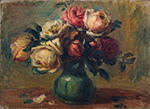Pierre-Auguste Renoir Roses in a Vase, 1890 oil painting reproduction