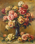 Pierre-Auguste Renoir Roses in a Vase, 1910-17 oil painting reproduction