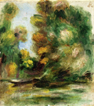 Pierre-Auguste Renoir Banks of the River, a Boat oil painting reproduction