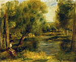 Pierre-Auguste Renoir Banks of the River oil painting reproduction