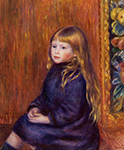 Pierre-Auguste Renoir Seated Child in a Blue Dress, 1889 oil painting reproduction