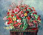 Pierre-Auguste Renoir Basket of Flowers, 1890 oil painting reproduction