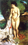 Pierre-Auguste Renoir Bather (La Baigneuse au Griffon), 1870 oil painting reproduction