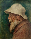 Pierre-Auguste Renoir Self Portrait with a White Hat, 1910 oil painting reproduction