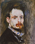Pierre-Auguste Renoir Self Portrait, 1875 oil painting reproduction