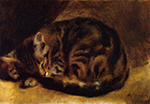 Pierre-Auguste Renoir Sleeping Cat, 1862 oil painting reproduction