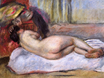 Pierre-Auguste Renoir Sleeping Nude with Hat (also known as Repose) oil painting reproduction
