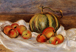 Pierre-Auguste Renoir Still Life with Cantalope and Peaches - 1905 oil painting reproduction