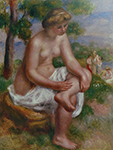 Pierre-Auguste Renoir Bather on the Landscape (Eurydice), 1895-1800 oil painting reproduction