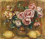 Pierre-Auguste Renoir Still Life with Roses and Lemons oil painting reproduction