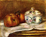 Pierre-Auguste Renoir Sugar Bowl, Apple and Orange oil painting reproduction