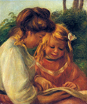 Pierre-Auguste Renoir The Alphabet (also known as Jean and Gabrielle), 1897 oil painting reproduction