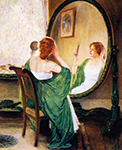 Guy Rose The Green Mirror, 1911 oil painting reproduction