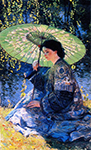 Guy Rose The Green Parasol, 1911 oil painting reproduction