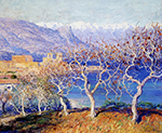 Guy Rose Fig Trees, Antibes, 1910 oil painting reproduction