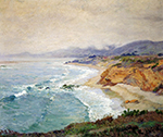 Guy Rose Lifting Fog, Laguna oil painting reproduction