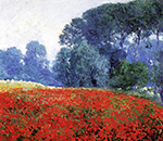 Guy Rose Poppy Field, 1910 oil painting reproduction
