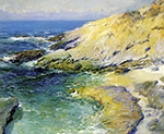 Guy Rose View of Wood's Cove oil painting reproduction