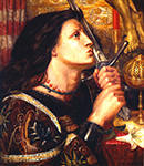 Dante Gabriel Rossetti Joan of Arc Kisses the Sword of Liberation, 1863 oil painting reproduction
