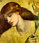 Dante Gabriel Rossetti Sancta Lilias, 1874 oil painting reproduction
