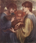 Dante Gabriel Rossetti The Bower Meadow - study, ca1871-72 oil painting reproduction