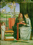 Dante Gabriel Rossetti The Childhood of Mary Virgin, 1849 oil painting reproduction