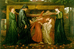 Dante Gabriel Rossetti Dante Alighieri series - Dante's Dream at the Time of the Death of Beatrice, 1871 oil painting reproduction
