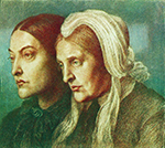 Dante Gabriel Rossetti Portrait of the artist's sister Christina and mother Frances, 1877 oil painting reproduction