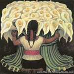 Diego Rivera Flower Seller oil painting reproduction