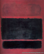 Mark Rothko Brown Black on Maroon oil painting reproduction
