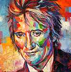Rod Stewart 3 painting for sale